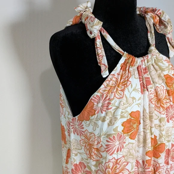 Minkpink Women's Tabitha Dress in Rayon-voile Halterneck Orange Sz XL Like New! - Picture 6 of 11